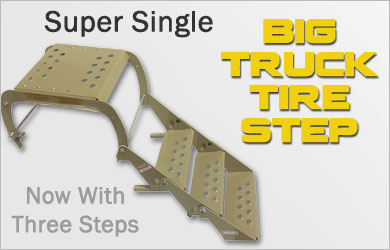 Super Single Big Truck Tire Step Now With Three Steps